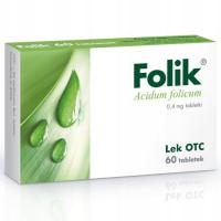 Фолик 0,4 мг Фолиевая кислота таблетки 60 штук