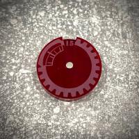 Licznik / dial do gier 1-15 - przeźroczysty czerwony