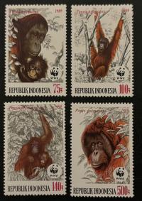 WWF- GUYANA, 1989 ROK, Mi. 1291- 1294, BLOK 67- 68 **