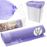 10X мешки для мусора лавандовые ароматические отходы набор мешков с лентой 60L