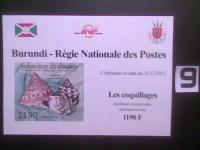 Fauna morza , Burundi MNH cięty