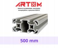 Profil aluminiowy konstrukcyjny 40x80 500mm