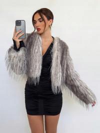 FUTRO DAMSKIE KRÓTKIE LUKSUSOWE ELEGANCKIE SHEIN L 40