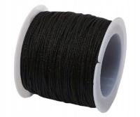 ROLKA SZNUREK NYLONOWY TOPLIWY 0,8MM OK 40M DO MAKRAMY BRANSOLETEK CZARNY