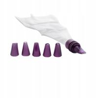 Zestaw do dekoracji tortów 7 sztuk Ibili-Akcesoria, plastik, biały/forma