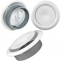 ANEMOSTAT NAWIEWNY ZAWÓR REGULOWANY BIAŁY OCYNK Z RAMKĄ FI 150mm AirRoxy