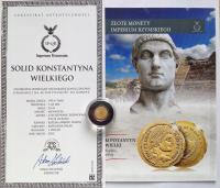 Palau 1 dolar 2012 Solid Konstantego Wielkiego waga 0.5 gr złoto 999 UNC