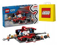 Lego City F1 Pit stop i mechanicy z bolidem Ferrari 60443 +TORBA PREZENTOWA