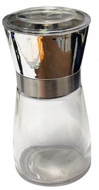 SMUKEE Młynek ręczny do pieprzu lub soli srebrny