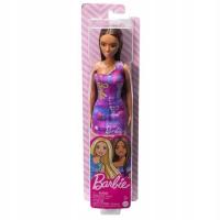 Lalka Barbie w sukience Brunetka HGM57 MULATKA MATTEL