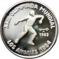 Kuba, 5 pesos 1983, Letnie Igrzyska, Los Angeles 1984, st. L/L-