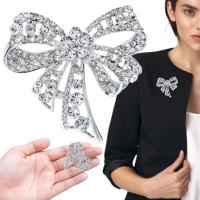 BROSZKA PRZYPINKA KOKARDKA Z CYRKONIAMI DO SUKIENKI ŻAKIETU TOREBKI CZAPKI