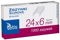 Офисные скобы Tetis 24x6mm 1000pcs