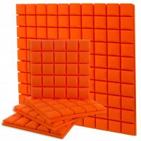 Pianki akustyczne wygłuszające kostka pomarańczowa panele kwadrat gąbka