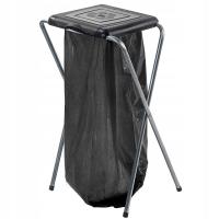 STOJAK STELAŻ KOSZ NA WORKI SEGREGACJI ŚMIECI ODPADÓW WOREK 120L CZARNY