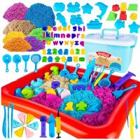 Piasek Kinetyczny 4,5kg ZESTAW XXXL PIASKOWNICA basen FOREMKI CYFRY LITERKI