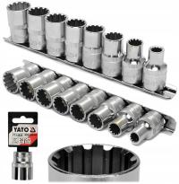 YATO - zestaw nasadek nasadki spline 1/2'' 8-19 mm