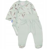 Ubranka niemowlęce Komplet Wyprawka Zestaw Body Spodnie Prezent bawełna 68
