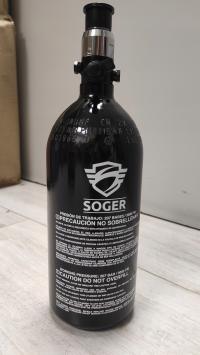 Butla Paintball Powietrze PCP HP ASG 0.8L 48ci 3000psi Soger Silver Bonnet