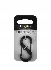 Karabinek sprzętowy Nite Ize S-Biner 2 Plastic Gate - black