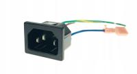 Wtyk AC komputerowy [IEC], montażowy do obudowy
