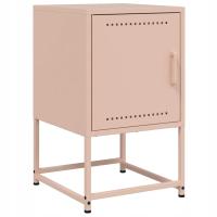 Szafka nocna stalowa 36x39x60,5 różowa