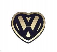 Наклейка эмблема VOLKSWAGEN золото 50x50mm