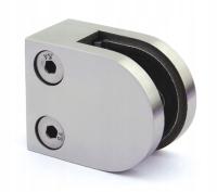 UCHWYT DO SZKŁA BALUSTRADA 40X50 INOX DO POW. PŁASKIEJ PŁASKI SZLIF KPL.