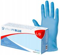 Rękawiczki nitrylowe niebieskie bezpudrowe 100 szt SAFEMED Effect Blue