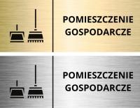 TABLICZKA INFORMACYJNA ALUMINIOWA POMIESZCZENIE GOSPODARCZE 20 x 7,5 CM