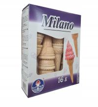 Soforek Rożek Milano 16 sztuk wafle lodowe 40g kubek wafelek wafel do lodów
