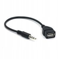 Kabel Adapter Mini Jack 3,5mm AUX NA USB OTG 20 cm