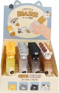 Gumka do ołówka Cats Diary wykręcana 1 szt.