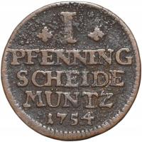 Brunszwik Lüneburg 1 fenig 1754 / pfennig