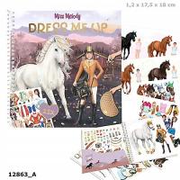 Szkicownik Kolorowanka z Naklejkami Dress Me Up Miss Melody 12863