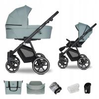 Детская коляска 2в1 EMJOT EQ 2,0 многофункциональные фисташковые аксессуары сумка