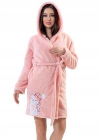 Vienetta szlafrok damski do kolan z kapturem