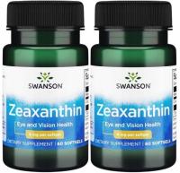 2 sztuki Zeaxanthin Eye and Vision 4mg 60kaps Wsparcie oczu Wzrok Swanson