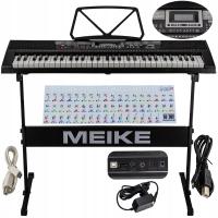 Keyboard Organy Pianino Meike MK-2115 ZESTAW DO NAUKI GRY + STATYW NAKLEJKI