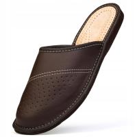 Kapcie męskie skórzane duże rozmiar klapki 1207