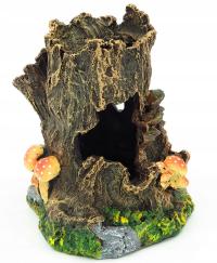 Dekoracja do akwarium ozdoba akwarystyczna korzeń z otworami 14cm 8885