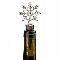 Korek zatyczka do wina butelki świąteczny Altom Design Śnieżynka 11 cm