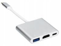 АДАПТЕР USB C HDMI USB 3.0 PD 4K HUB MacBook 3 в 1