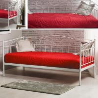 ŁÓŻKO MŁODZIEŻOWE DLA NASTOLATKI JEDNOOSOBOWE 90X200 BIAŁE METALOWE BIRMA