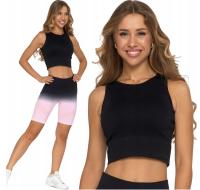 СПОРТИВНЫЙ ТОП ЖЕНСКИЙ ФИТНЕС БЮСТГАЛЬТЕР МЯГКИЙ MORAJ БОКСЕР ЧЕРНЫЙ