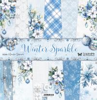 ScrapAndMe Winter Sparkle - Zestaw Papierów 30x30cm Zima Boże Narodzenie