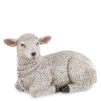figurka Owieczka biała szczotkowana - 8x13 cm - dekoracja na Wielkanoc