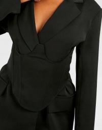 BOOHOO CZARNY GORSET ZAMEK XZL B18__XL