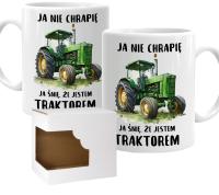 KUBEK z CIĄGNIKIEM, TRAKTOREM, URSUS, ROLNIK zabawny tekst