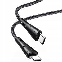 Kabel McDodo USB typ C - USB typ C 0,2 m czarny